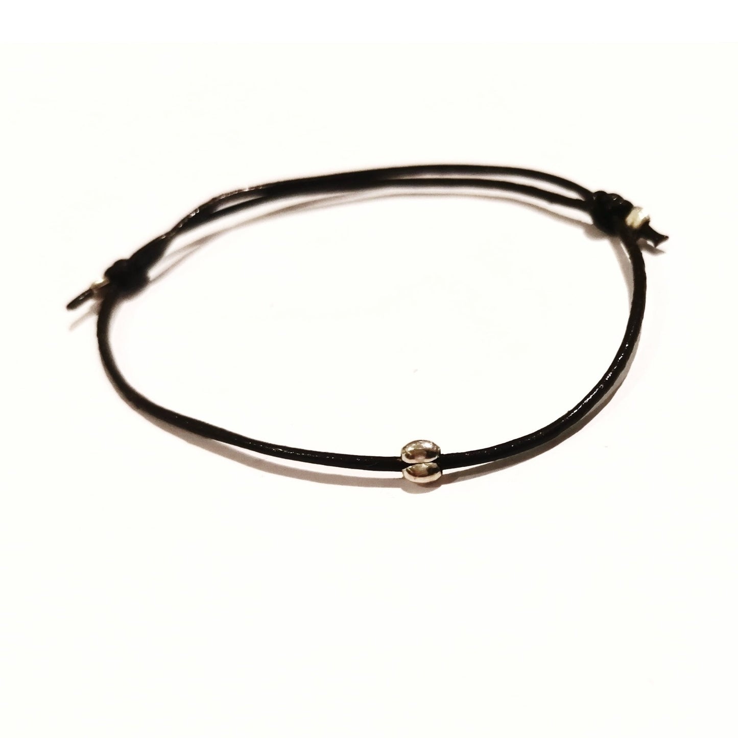 Bracelet cuir et argent