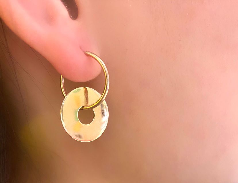 Anneau d'oreilles folk disque fine