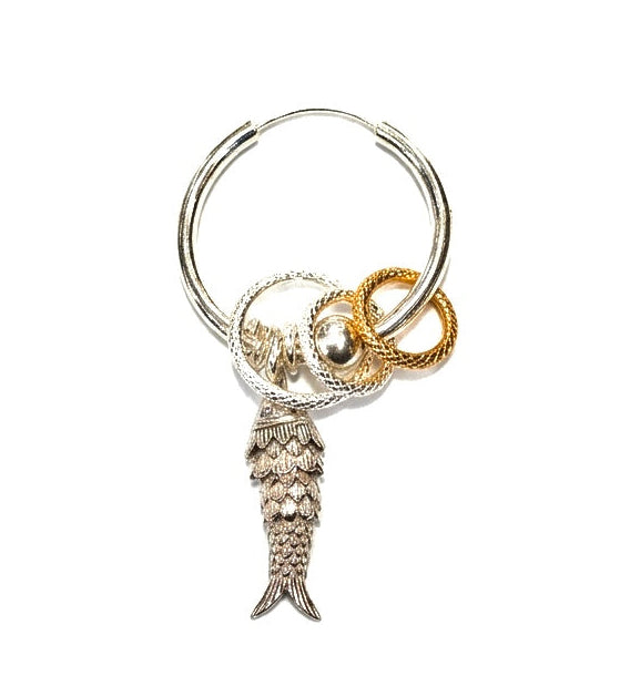 Boucle Fish double ring silver