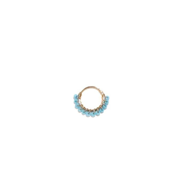 Anneau d'oreilles / piercing turquoise