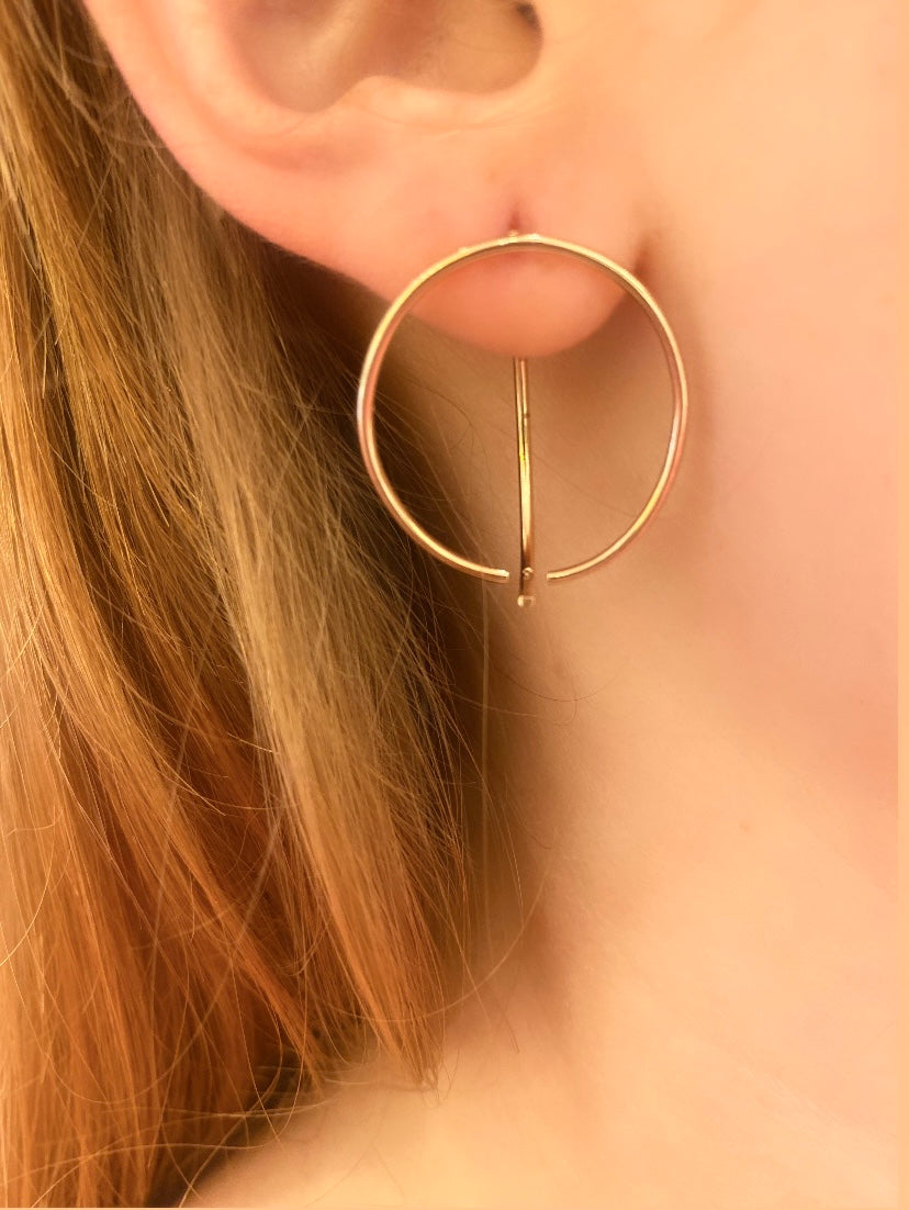 Boucle disque fine gold