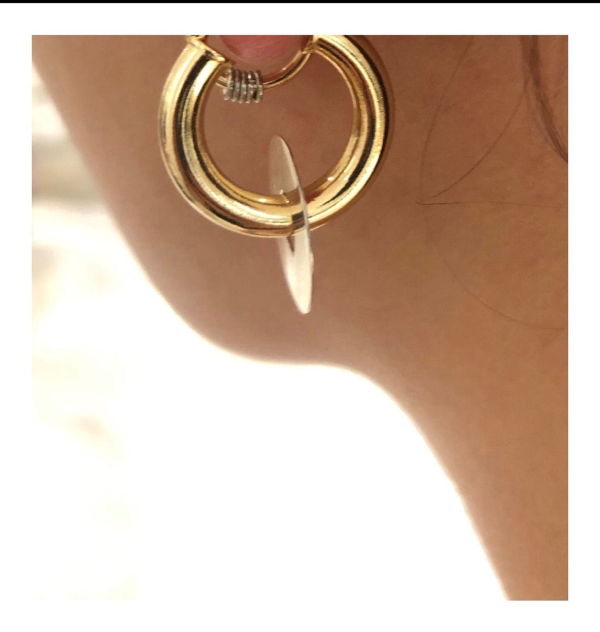 folk disque earrings / anneau d'oreille folk disque