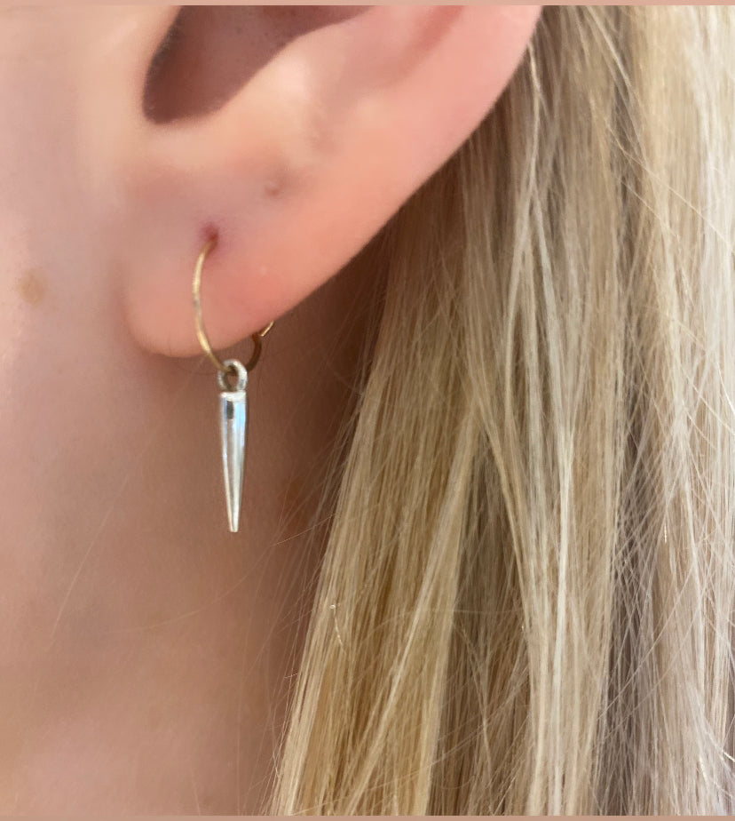 Anneau d'oreilles silver small spike
