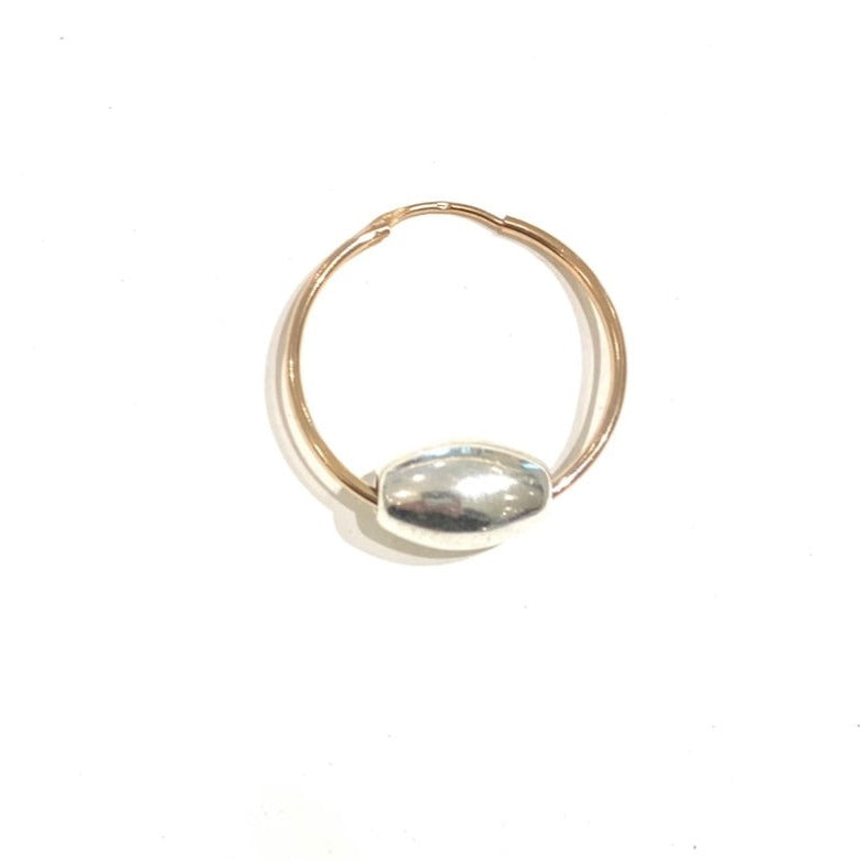 Anneau d'oreilles silver beads