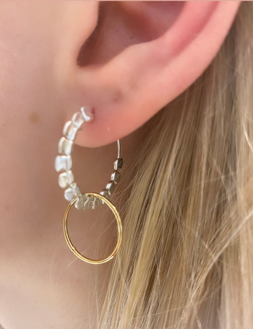 Boucle d'oreilles Dee silver ring