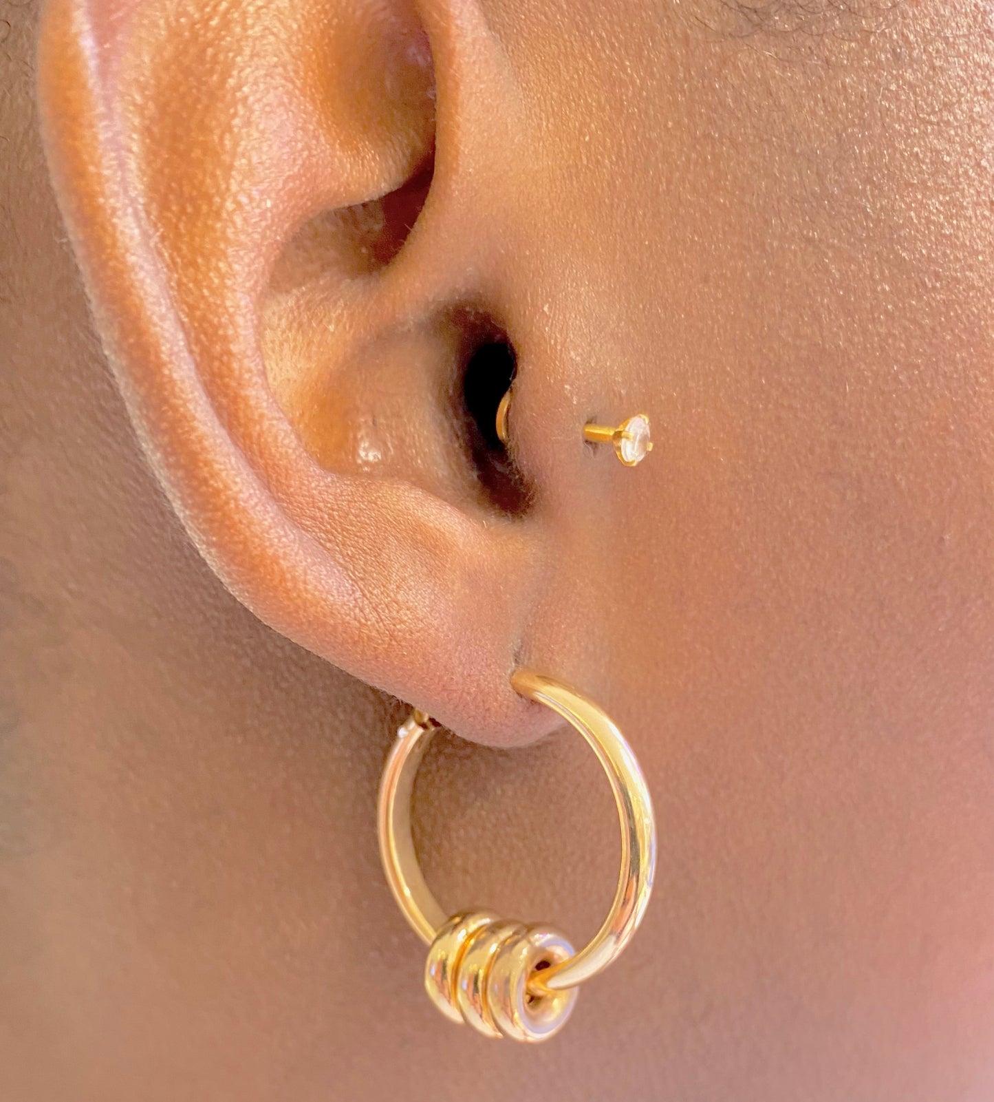 Anneau d’oreilles / earring punk beads
