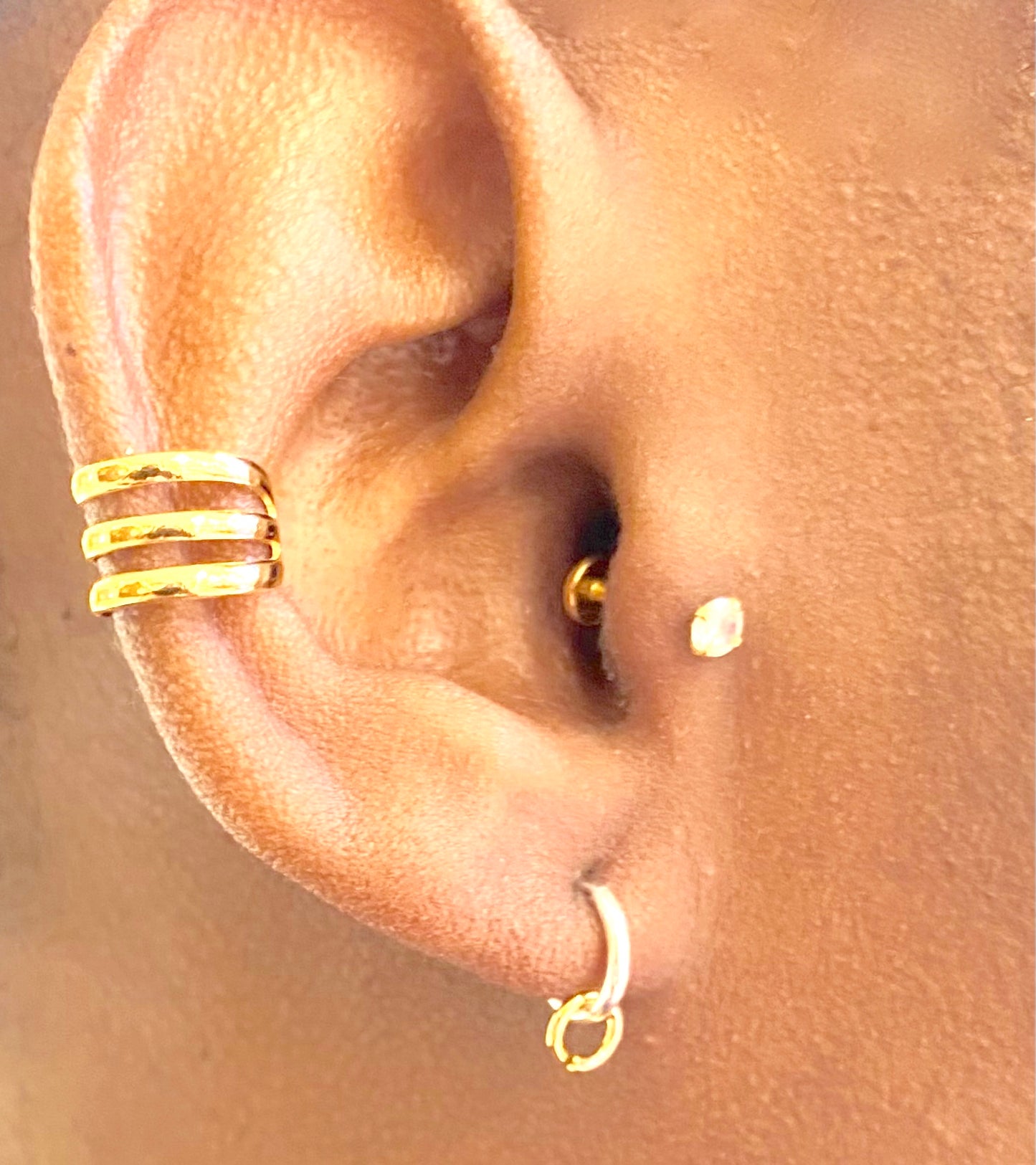 Anneau piercing / piercing bi color ring