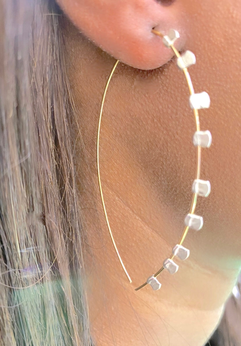 Boucle d'oreille / earring punk bi color