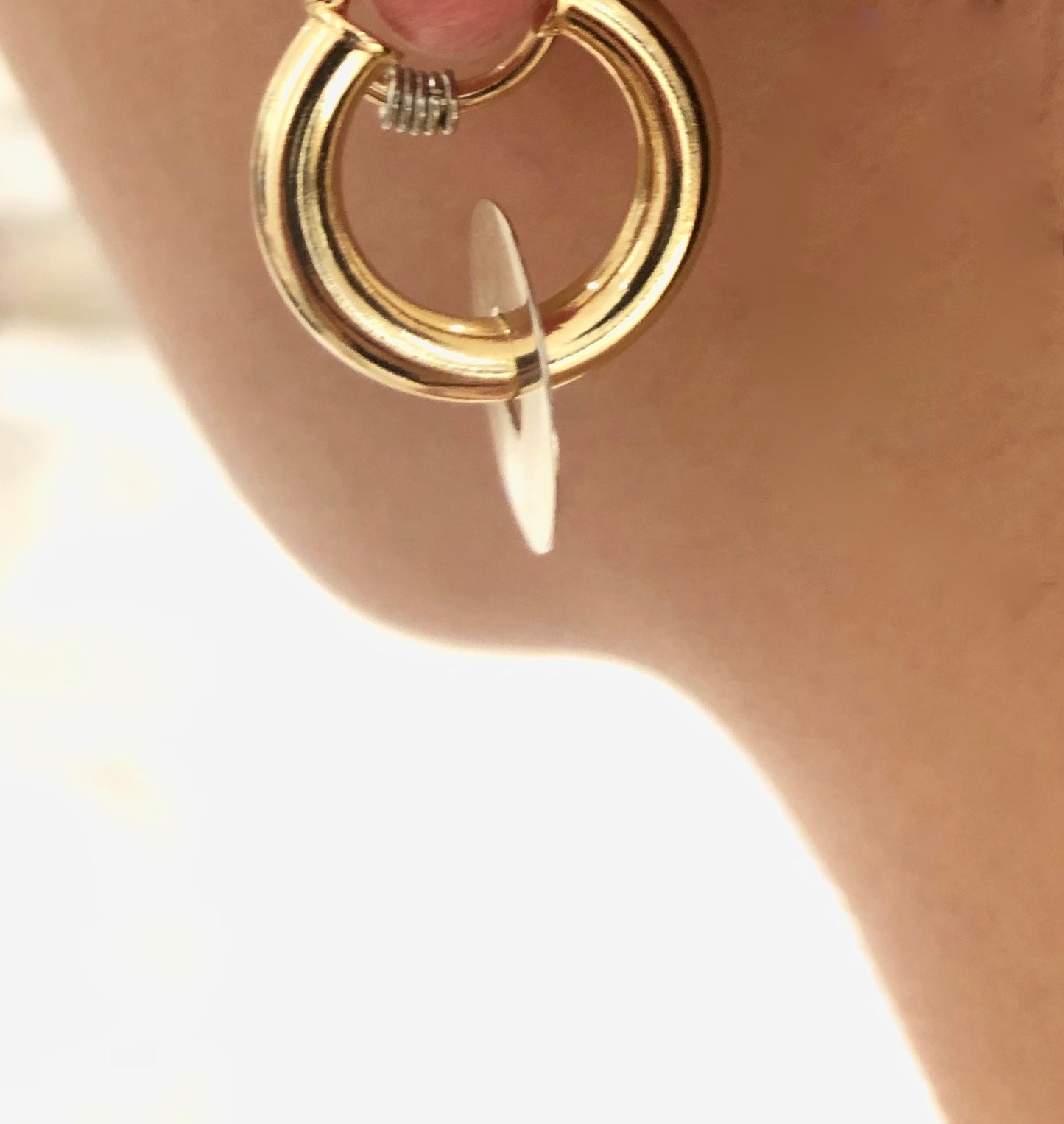 Anneau d'oreille disque folk