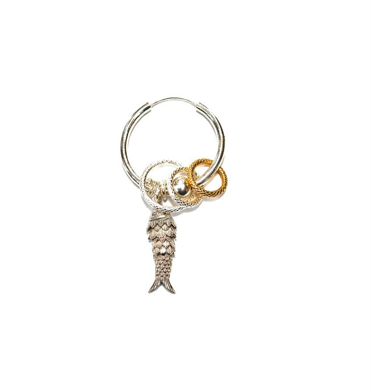 Boucle Fish double ring silver