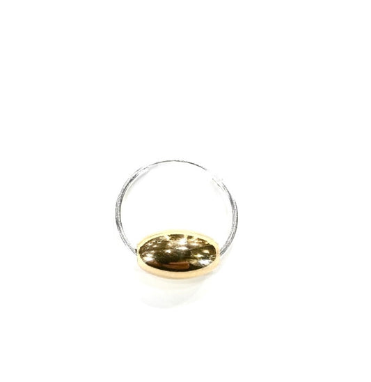 Earring beads  bi ccolor gold