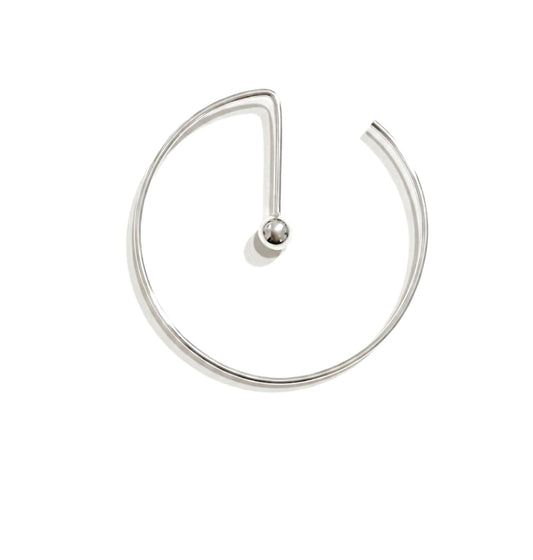 Boucle d'oreilles Line Circle silver