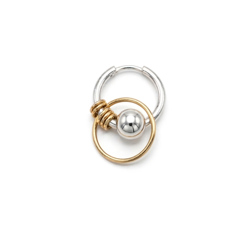 Double beads silver