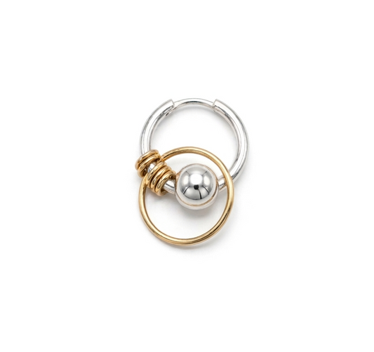 Double beads silver