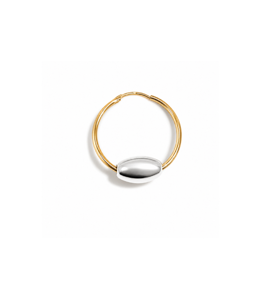 Anneau d'oreilles  silver beads