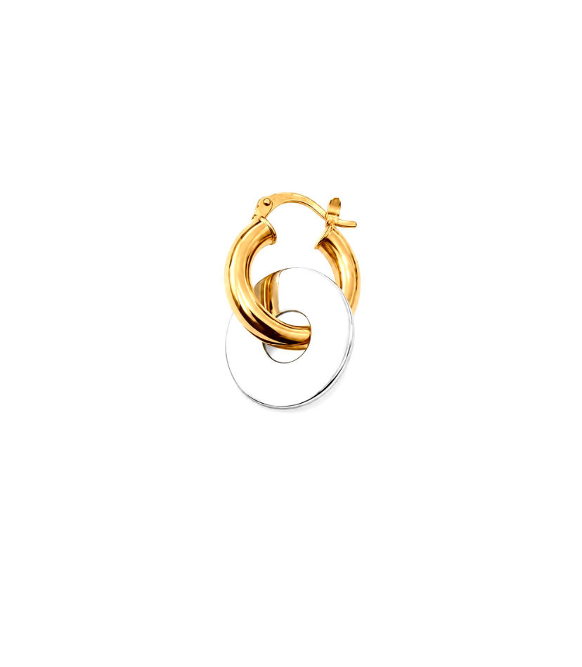 folk disque  earrings  / anneau d'oreille folk disque