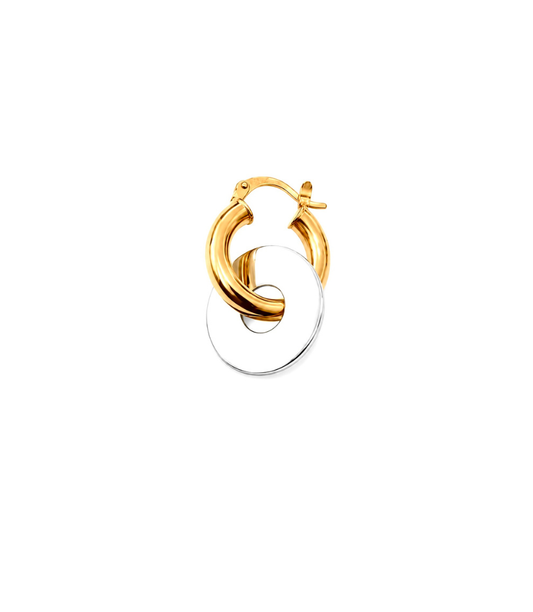 folk disque  earrings  / anneau d'oreille folk disque