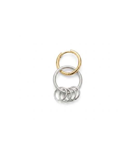 Anneau d'oreilles / earring double ring bi color