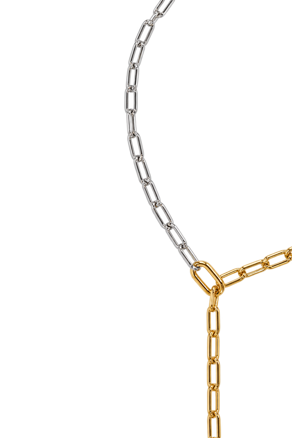 Collier fine bi color