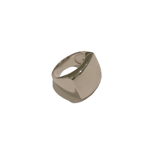 Chevalière carré argent