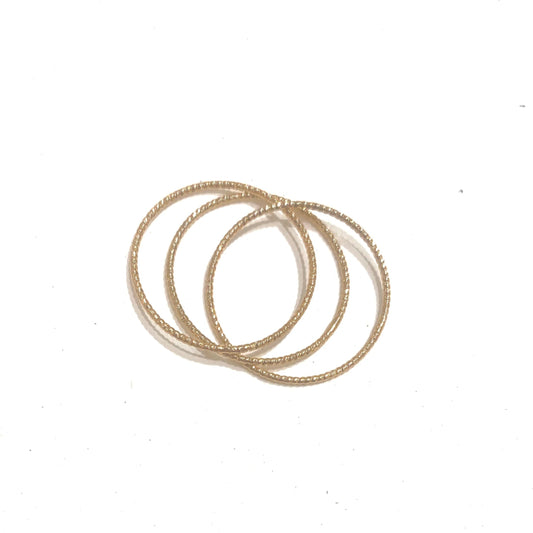 Bague -ring 3 anneaux cisèles