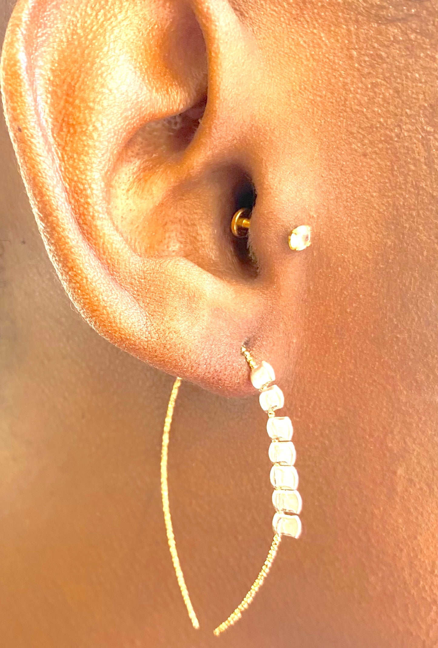Boucle d'oreille earring  punky bi color
