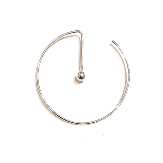 Boucle d'oreilles Line Circle silver
