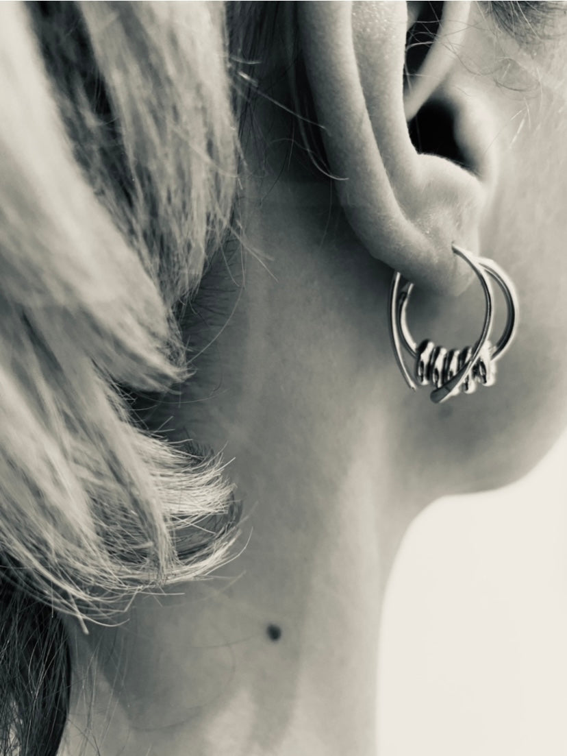 Boucle d'oreilles mini goutte silver